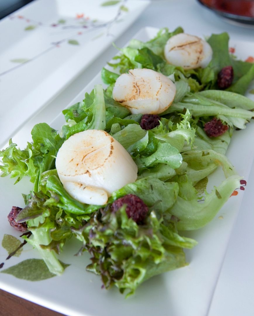 Food Makes Me Happy Scallop Salad with Simple Shiso Dressing